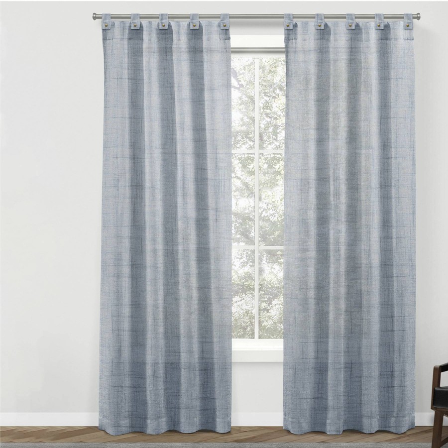 Rugs & Curtains * | Everett Blue Tab Top Light Filtering Curtain Panel, 84 Fantastic Model