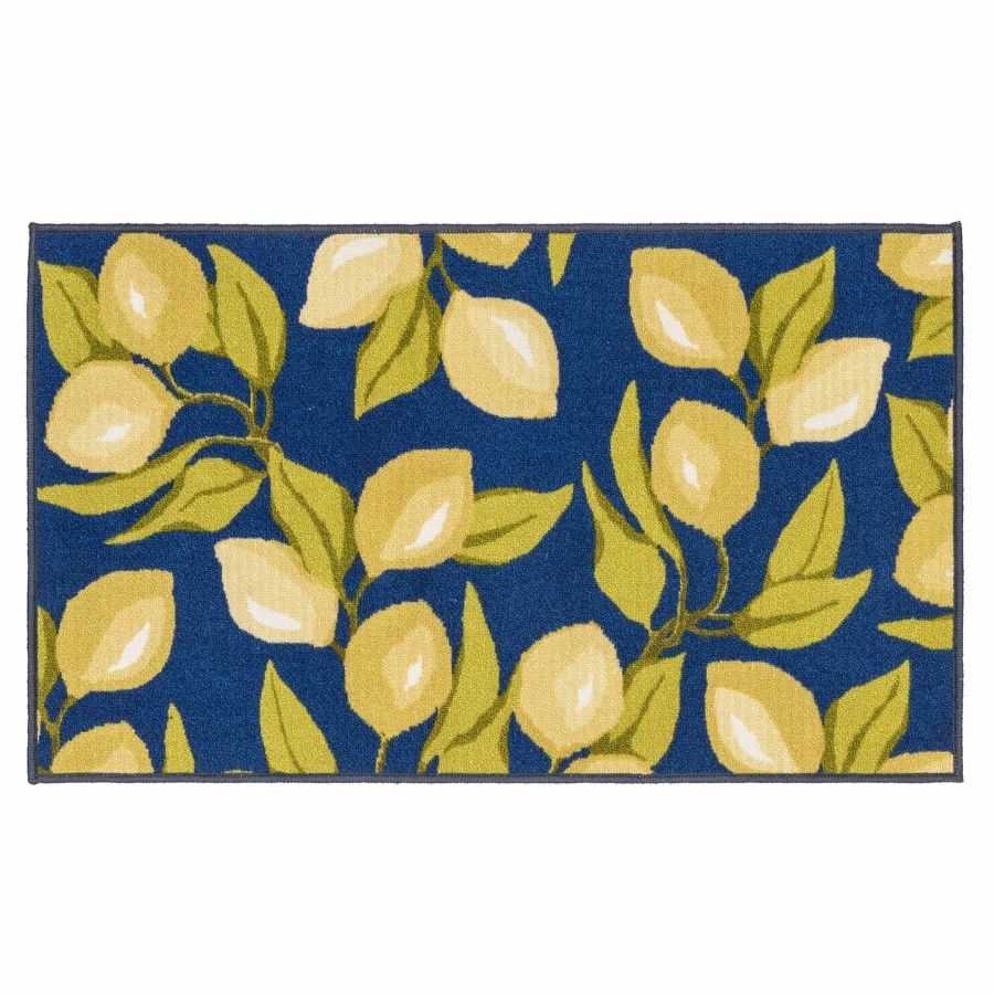 Rugs & Curtains * | Navy Lemons Accent Rug, 2 4 Quality Guarantee