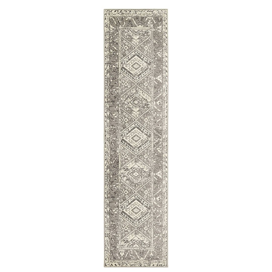 Rugs & Curtains * | (B640) Greta Taupe Diamond Design Runner, 2 7 New Collections