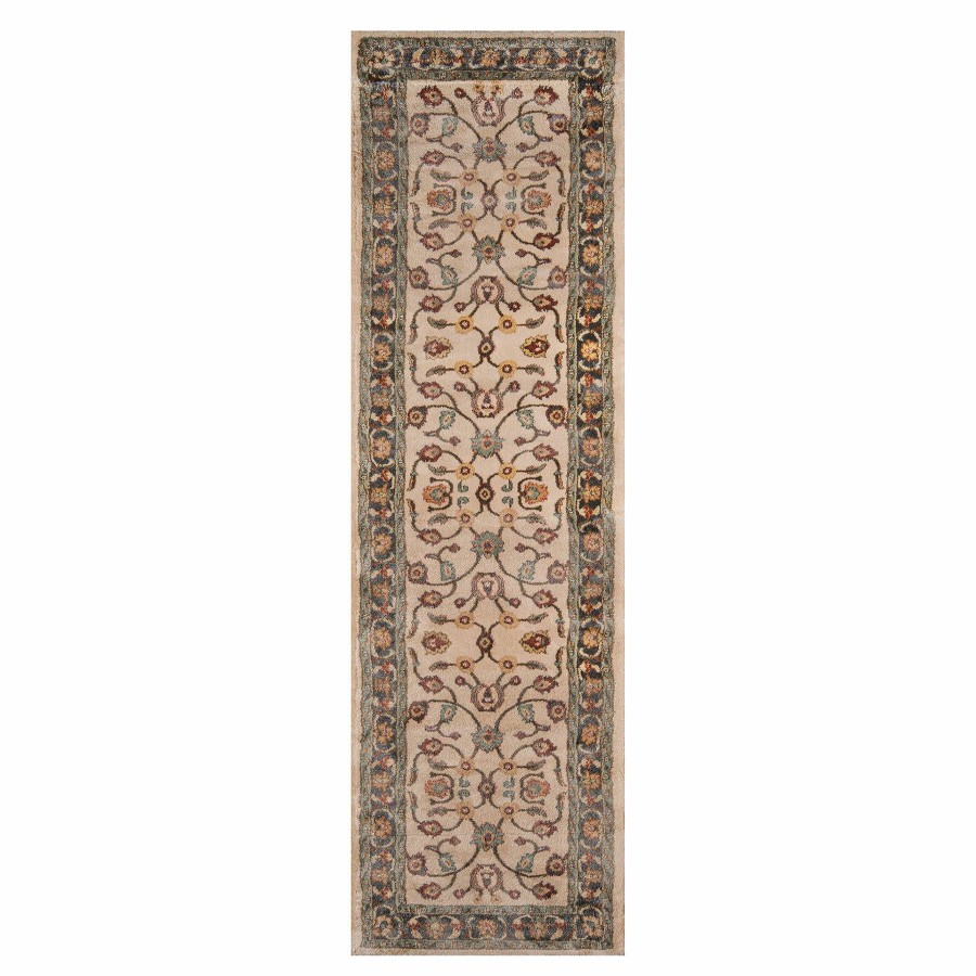 Rugs & Curtains * | (A372) Collins Ivory & Sage Floral Runner, 2 7 Reduction In Price