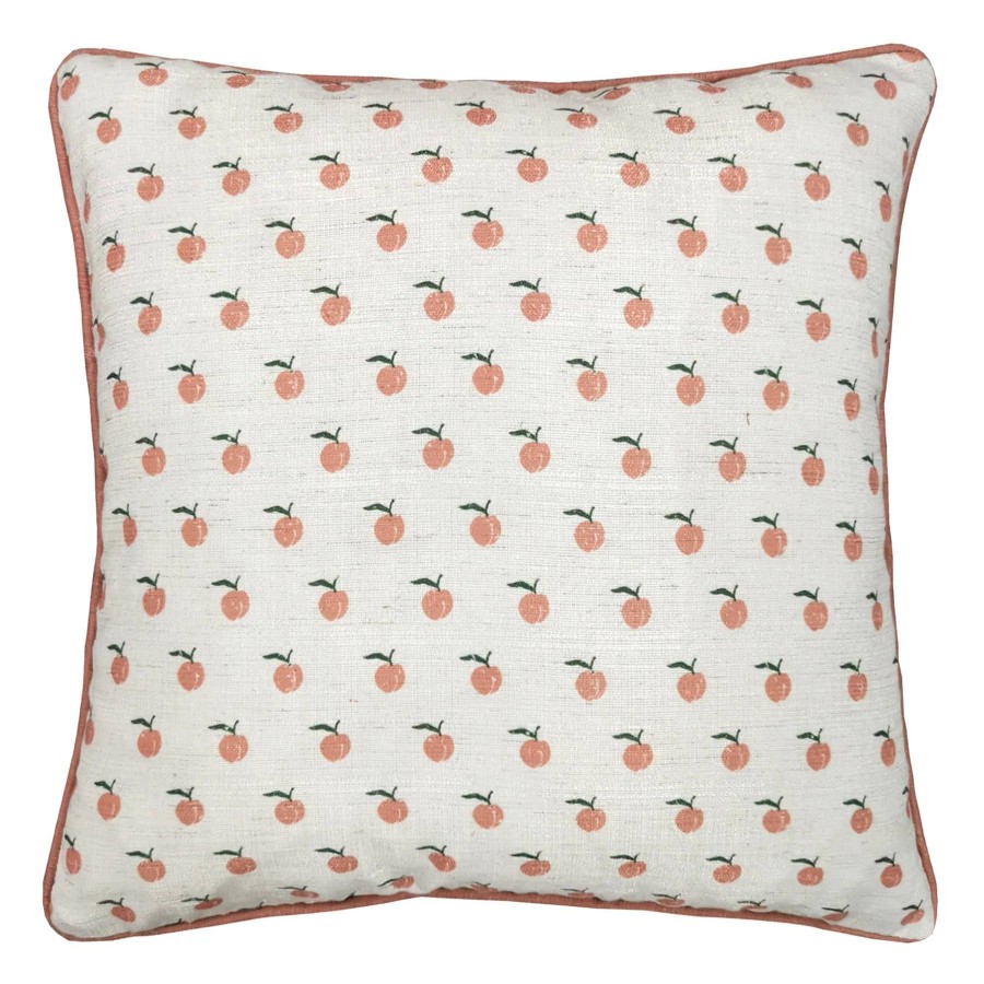 D Cor & Pillows * | Peach Patterned Throw Pillow, 18 Quality Guarantee