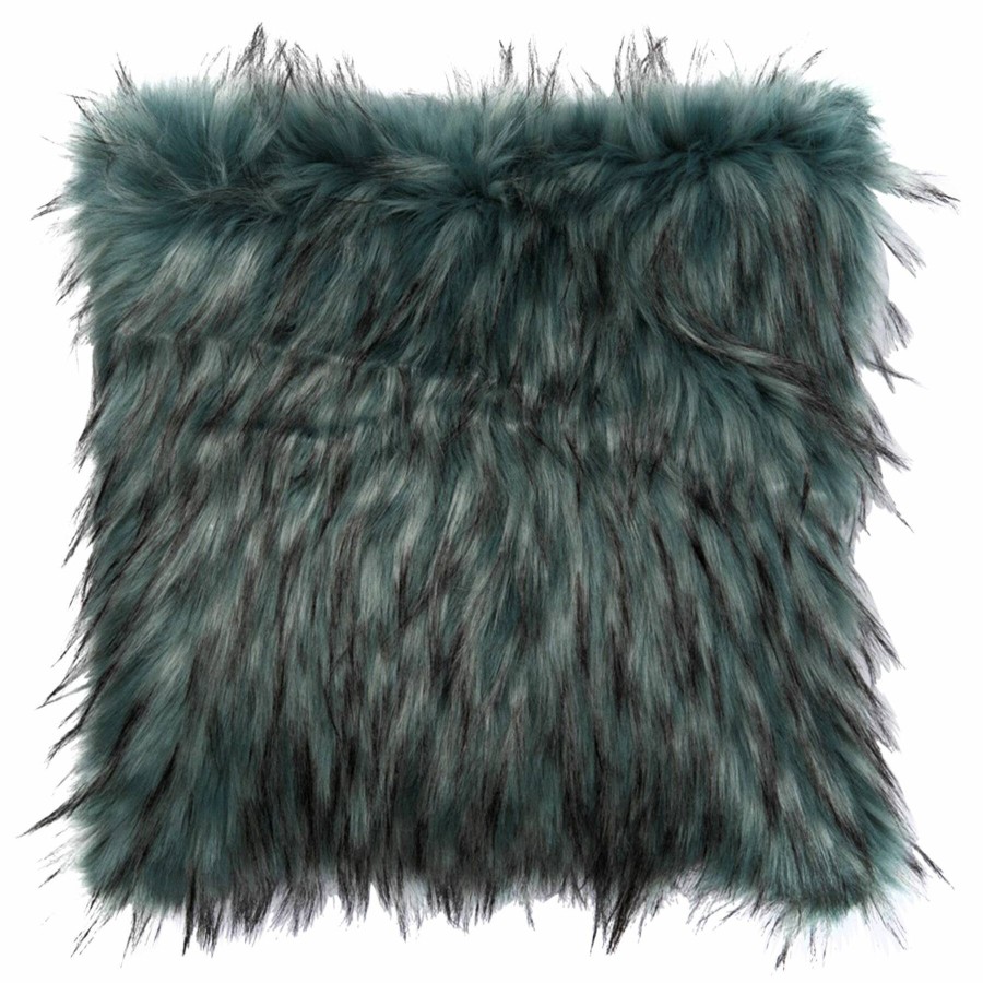 D Cor & Pillows * | Marilyn Blue Faux Fur Throw Pillow, 18 Exactly Discount