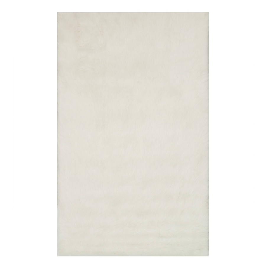 Rugs & Curtains * | White Vale Faux Fur Accent Rug, 2 3 Exclusive Design