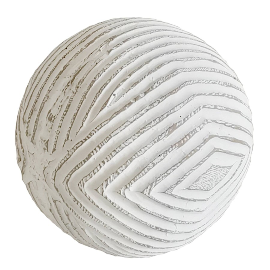 Home Accents * | White Textured Ball, 4 Discount Store