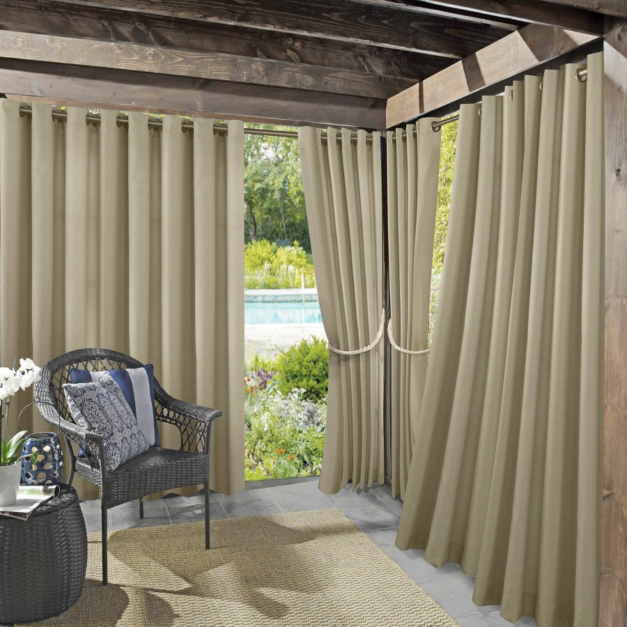 Rugs & Curtains * | Darian Linen Outdoor Light Filtering Curtain Panel, 84 Limited Edition