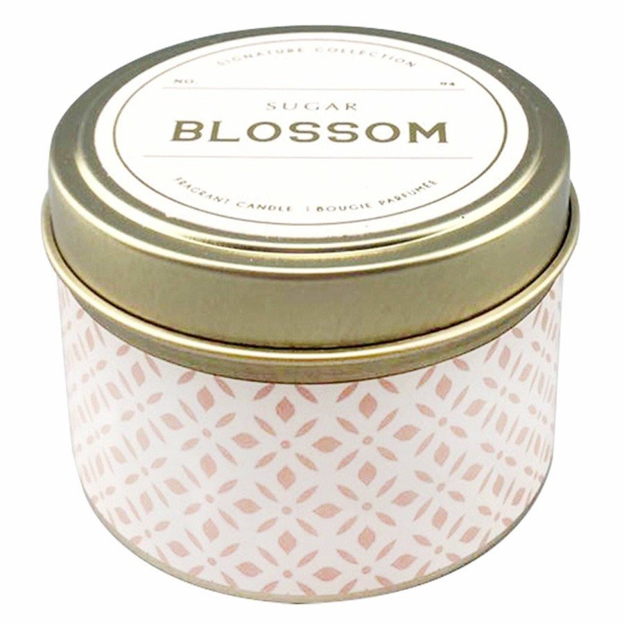 D Cor & Pillows * | Sugar Blossom Scented Tin Jar Candle, 3Oz At Reduced Price