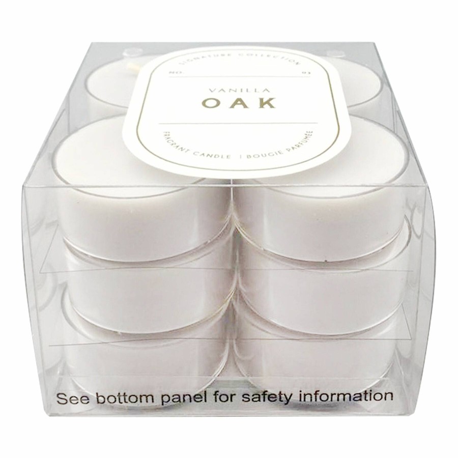 D Cor & Pillows * | 12-Pack Vanilla Oak Tealight Candles Limited Edition