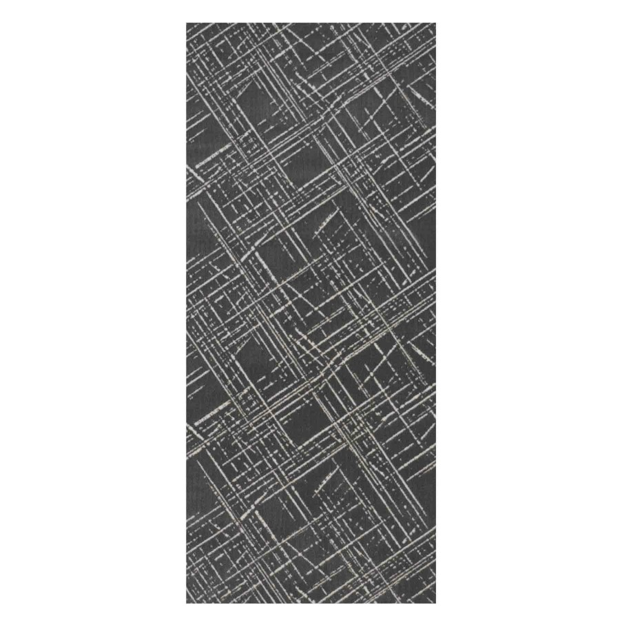 Rugs & Curtains * | (B759) Reagan Black Geometric Runner, 2 7 At Reduced Price