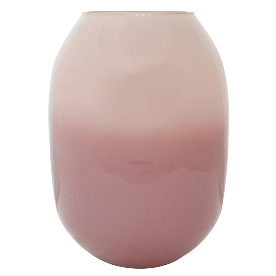 Home Accents * | Laila Ali Pink Glass Vase, 10.5 At Discount Prices