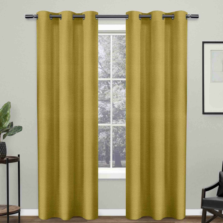 Rugs & Curtains * | Basketweave Curry Light Filtering Grommet Curtain Panel, 84 Premium Product