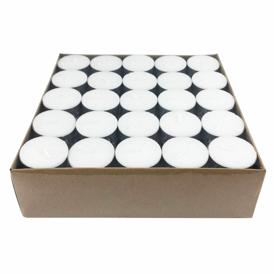 D Cor & Pillows * | 100-Count White Unscented Tealight Candles Limited Edition