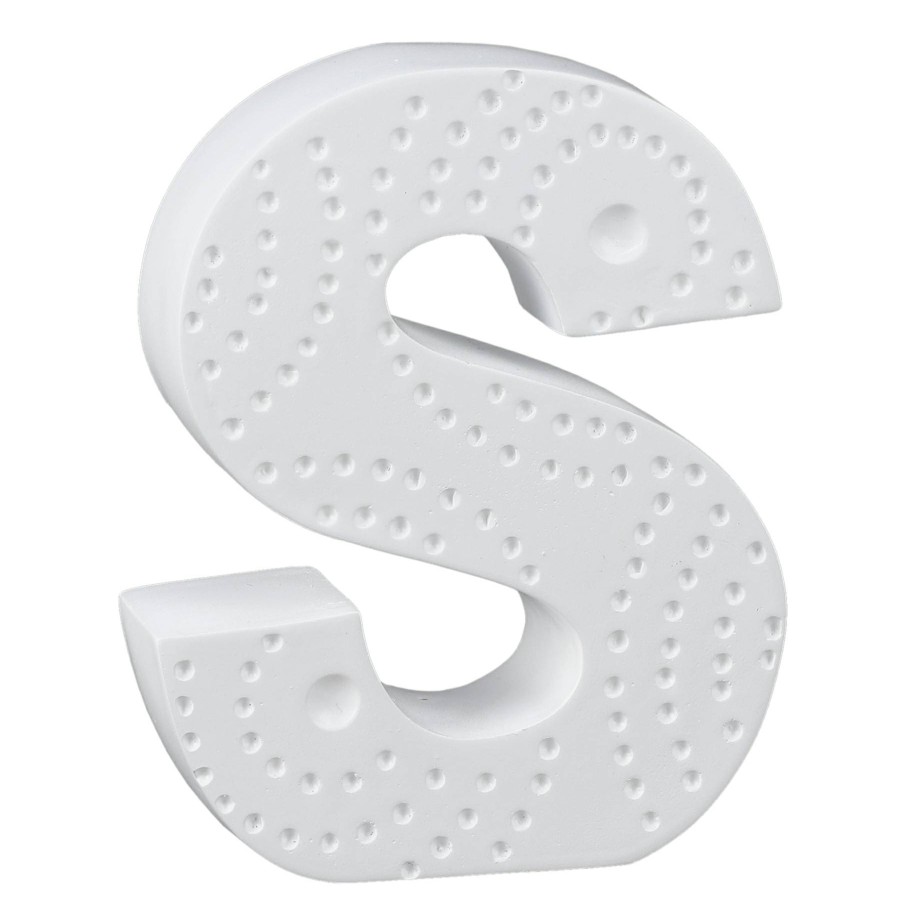 Home Accents * | 5 White Monogram Letter, S Premium Product