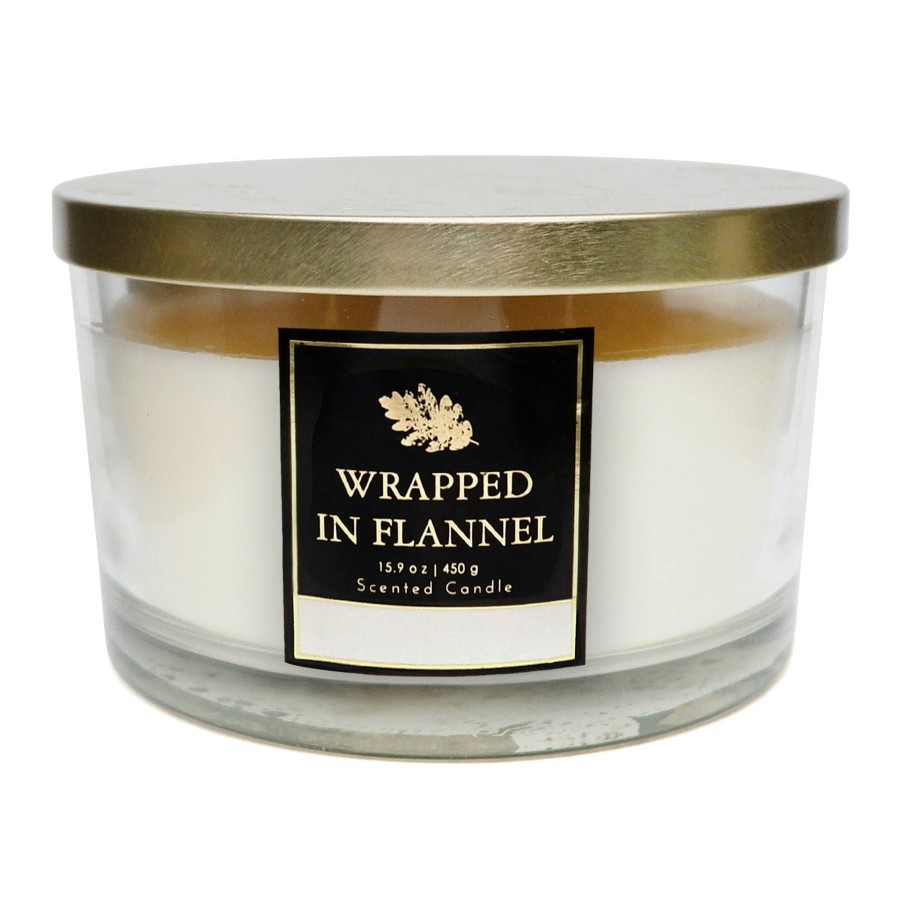 D Cor & Pillows * | Wrapped In Flannel Scented Jar Candle, 15.9Oz Discounts