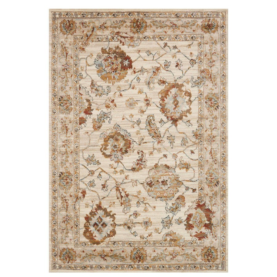 Rugs & Curtains * | (D482) Bradford Neutral Floral Area Rug, 7 9 Outlet Sale