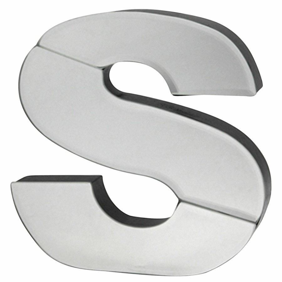 Home Accents * | 6 Mirrored Wood Monogram Letter, S At Low Price