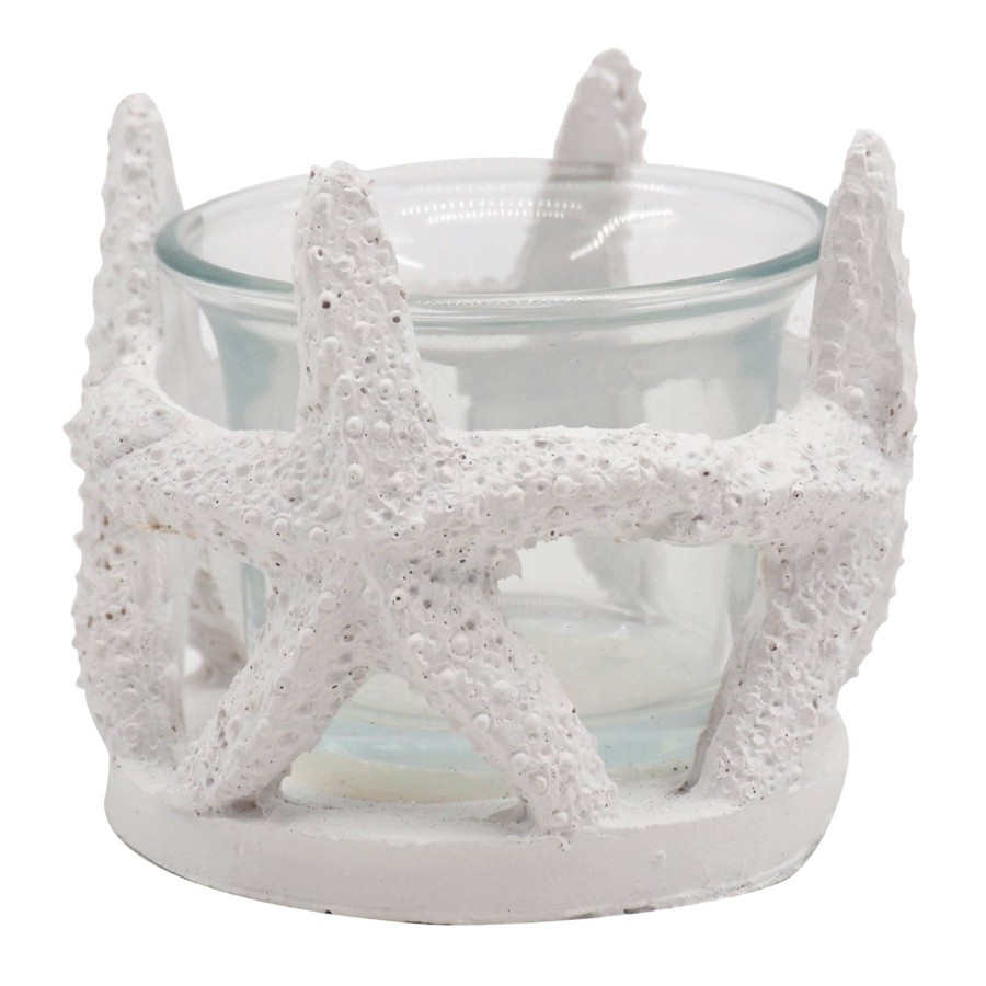 Home Accents * | White Starfish Candle Holder, 2.5 Good Quality