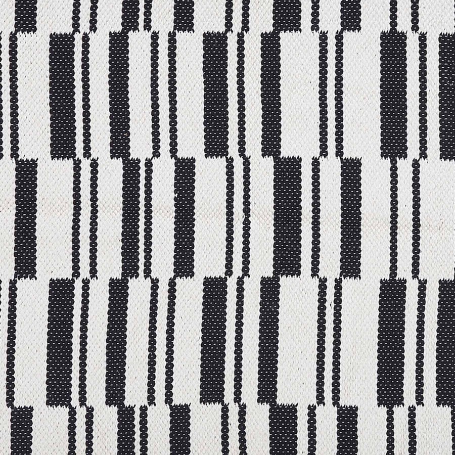 Rugs & Curtains * | Broken Striped Black & Ivory Accent Rug, 27 45 Discount