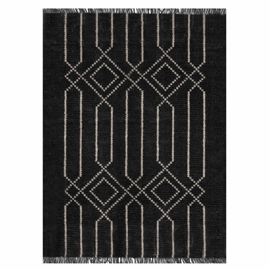 Rugs & Curtains * | (C164) Elizabeth Dark Grey & Ivory Area Rug, 8 10 Discount Store