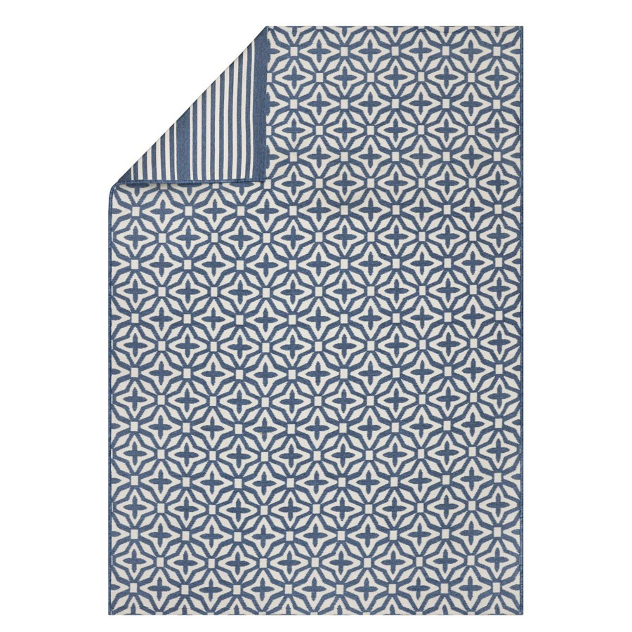 Rugs & Curtains * | (E311) Sheridan Navy & White Reversible Indoor & Outdoor Area Rug, 8 10 Hot Sale