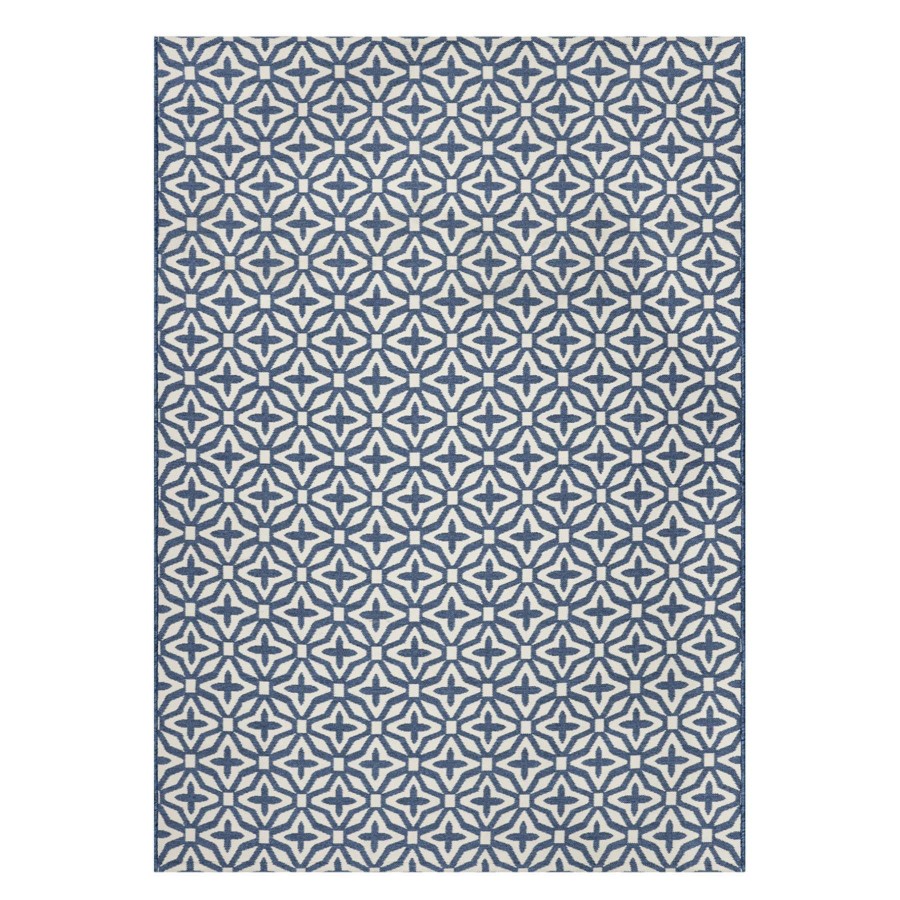 Rugs & Curtains * | (E311) Sheridan Navy & White Reversible Indoor & Outdoor Area Rug, 8 10 Hot Sale