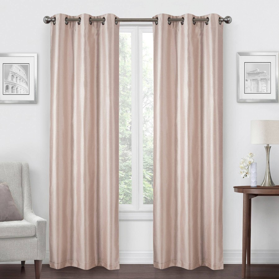 Rugs & Curtains * | Blush Faux Silk Blackout Grommet Curtain Panel, 84 Fantastic Model