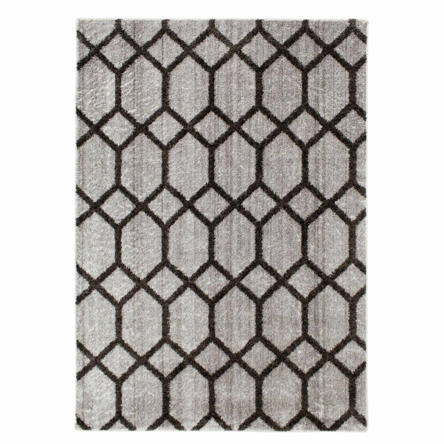 Rugs & Curtains * | (D439) Zion Black & Grey Tufted Accent Rug With Non-Slip Back, 3 5 Shop