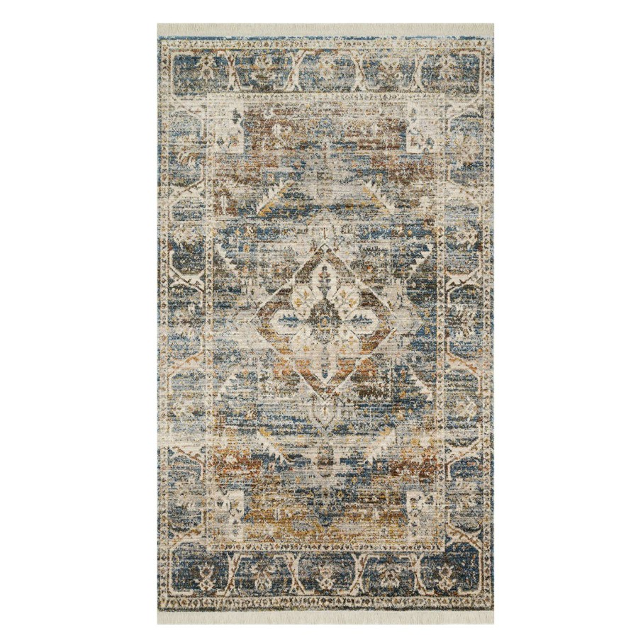 Rugs & Curtains * | (A407) Halton Distressed Look Slate Rust Accent Rug, 3 5 Discount Store