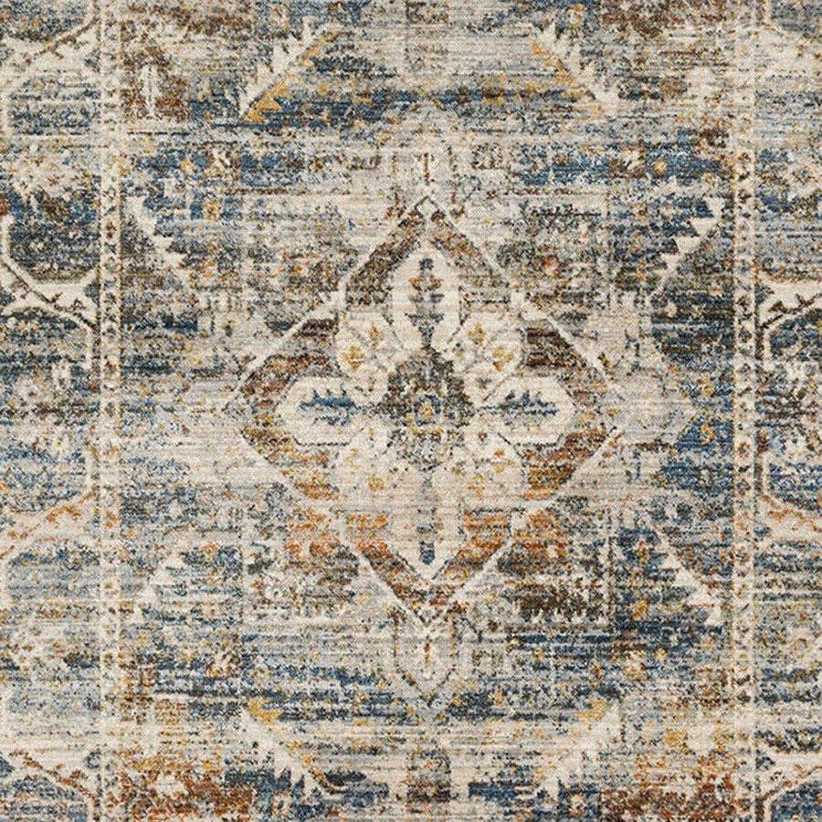 Rugs & Curtains * | (A407) Halton Distressed Look Slate Rust Accent Rug, 3 5 Discount Store