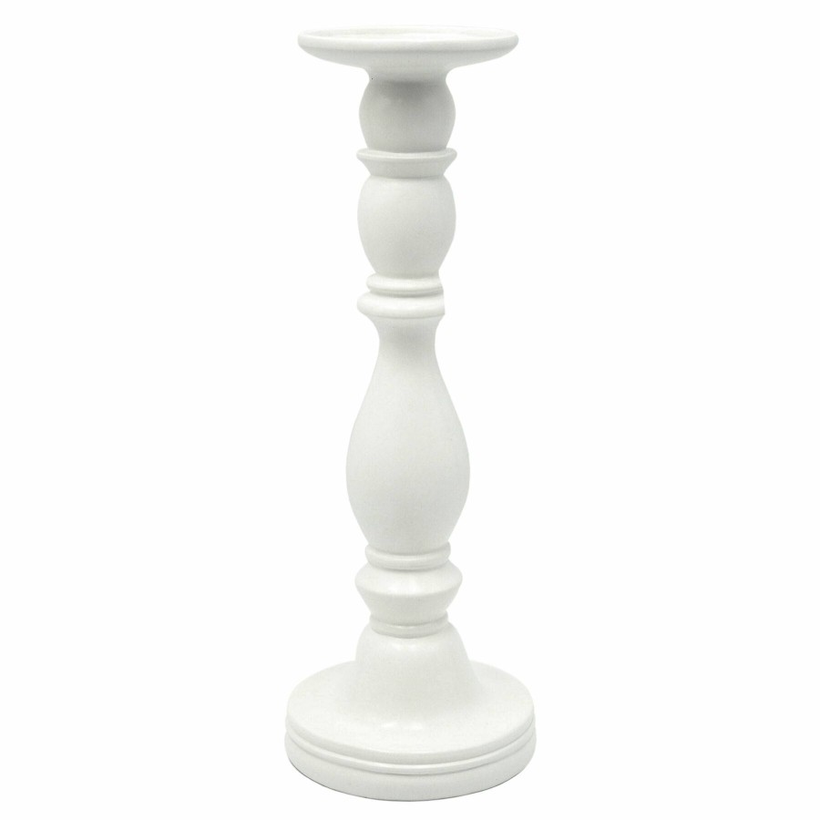 Home Accents * | White Pillar Candle Holder, 12 Limited Edition