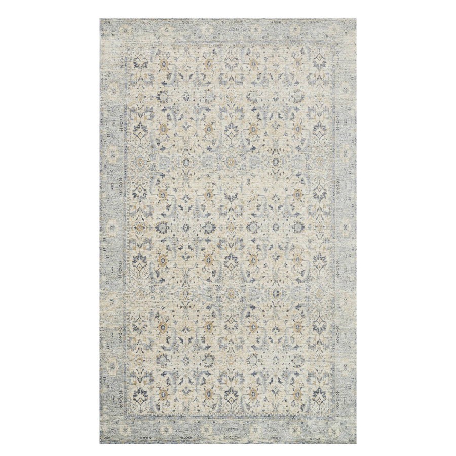 Rugs & Curtains * | (A437) Honeybloom Distressed Look Grey Area Rug, 5 8 Discount