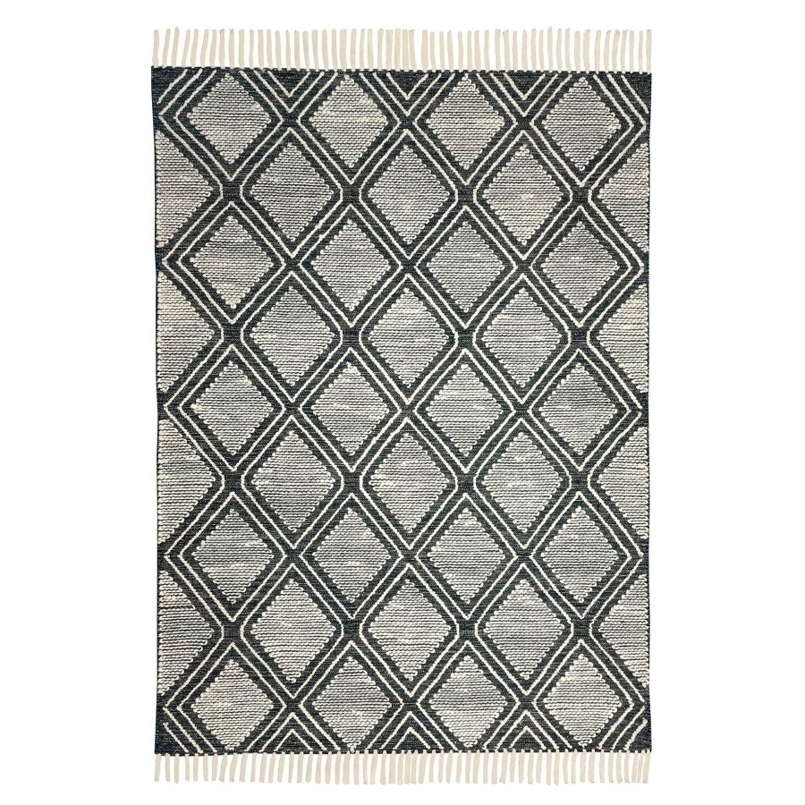 Rugs & Curtains * | (B709) Goa Black Diamond Design Area Rug, 5 7 Exclusive Design