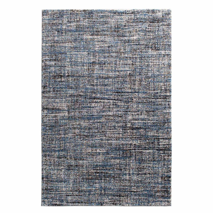 Rugs & Curtains * | (A410) Hachure Blue Woven Runner, 2 6 At Discount Prices