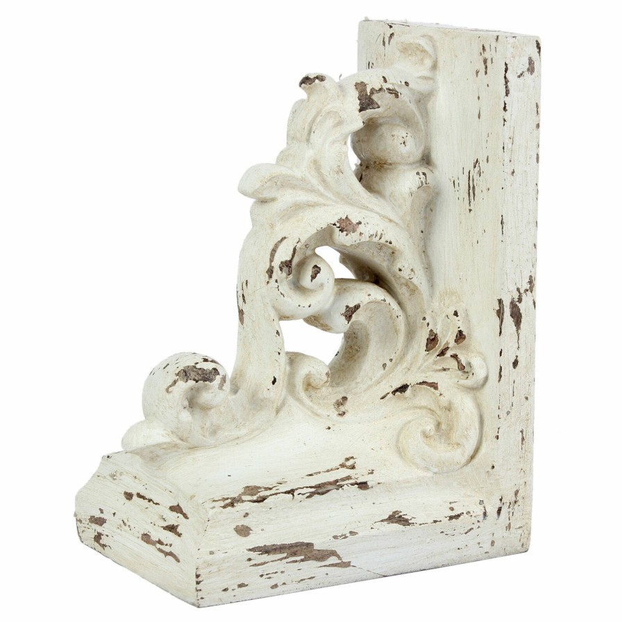 Home Accents * | White Scroll Bookend, 7 Good Quality