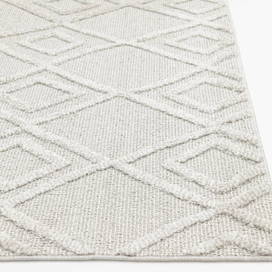 Rugs & Curtains * | (D560) Brantley Grey Diamond Design Area Rug, 5 7 Exceptional Design