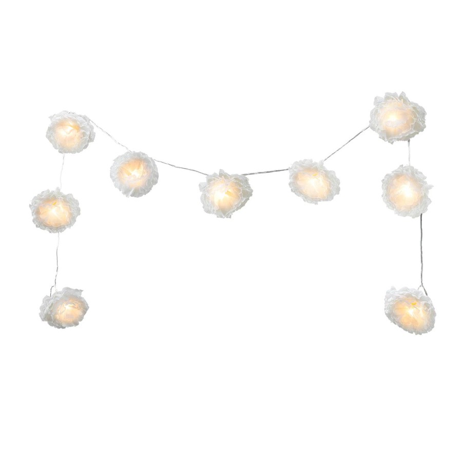 D Cor & Pillows * | White Flower String Lights Exclusive Design