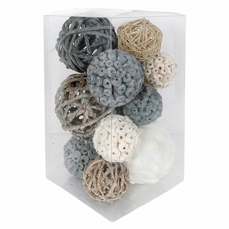 Home Accents * | 15-Piece Grey Natural Orb Mix Classical Style