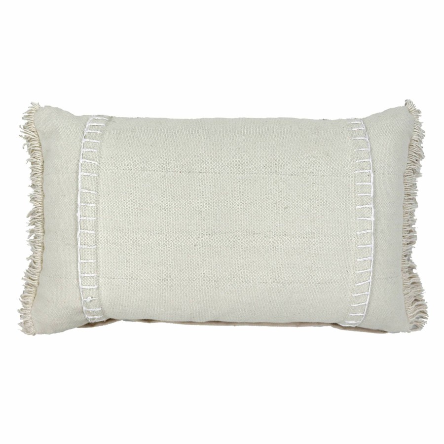 D Cor & Pillows * | White Oblong Throw Pillow, 12 20 At Reduced Price