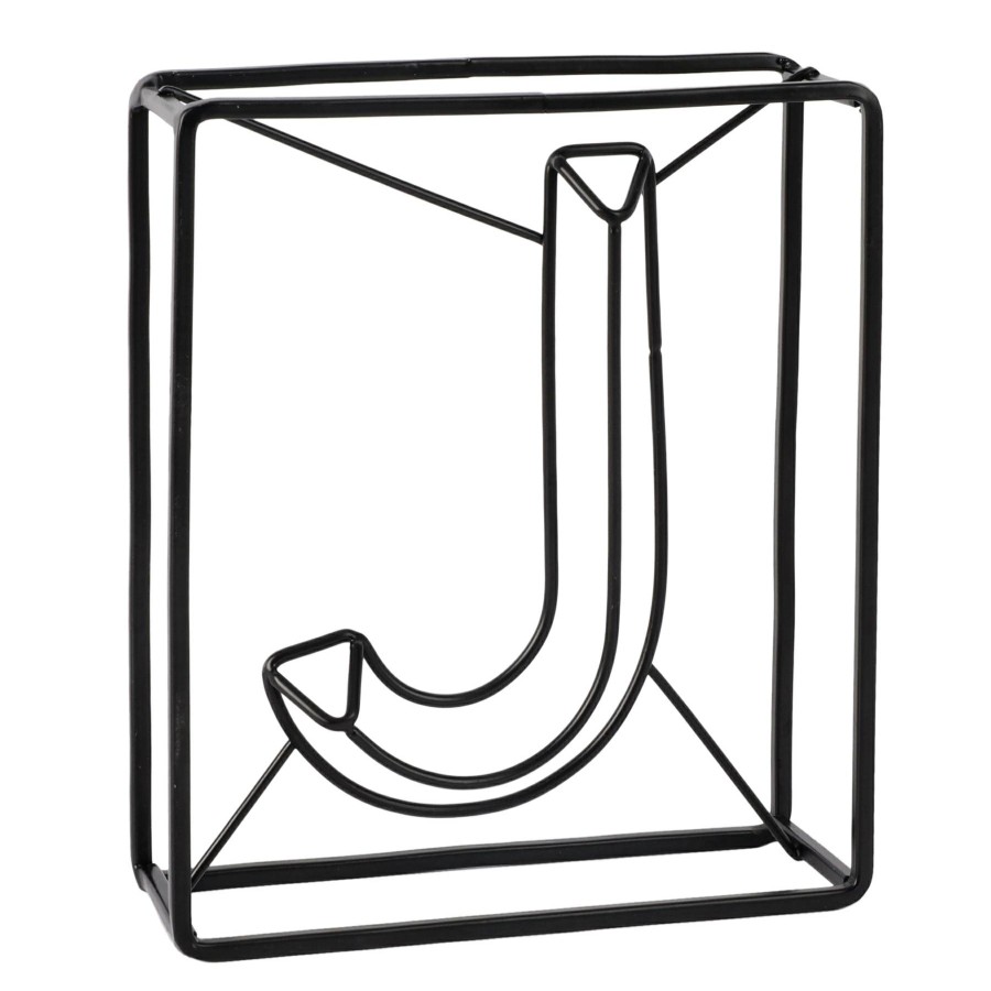 Home Accents * | 6X7 Metal Square Monogram J Reduction In Price