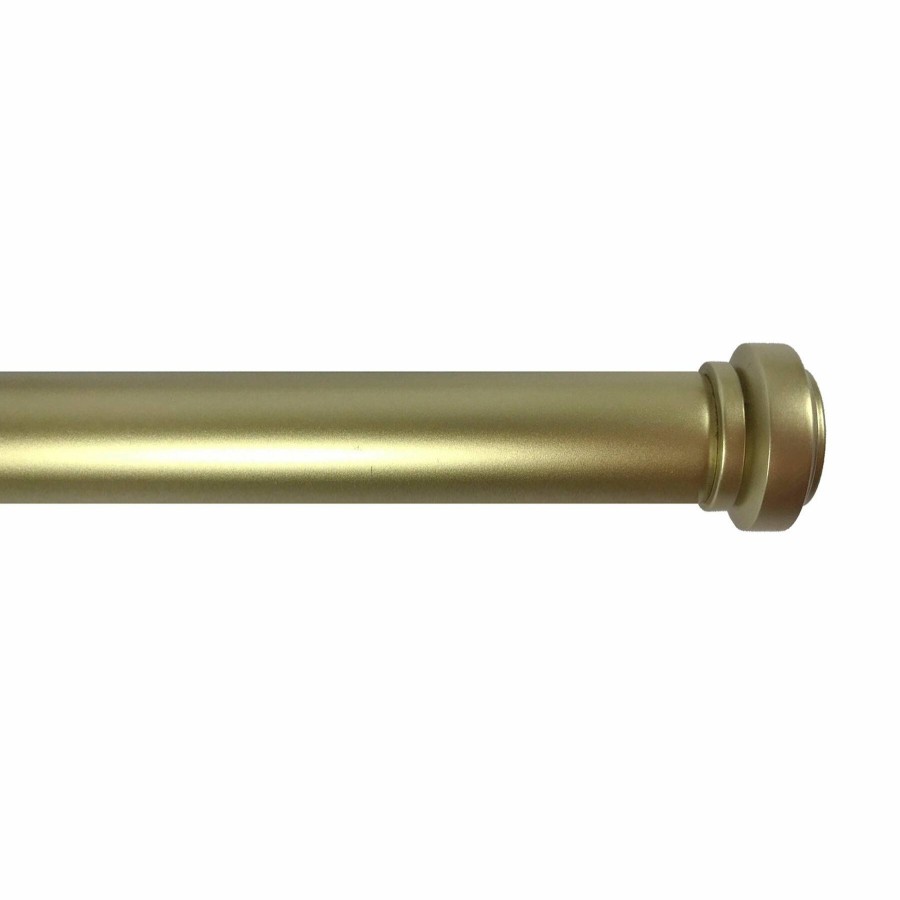 Rugs & Curtains * | Endcap 36 -72 Adjustable 1 Diameter Curtain Rod, Brass Finish At Reduced Price