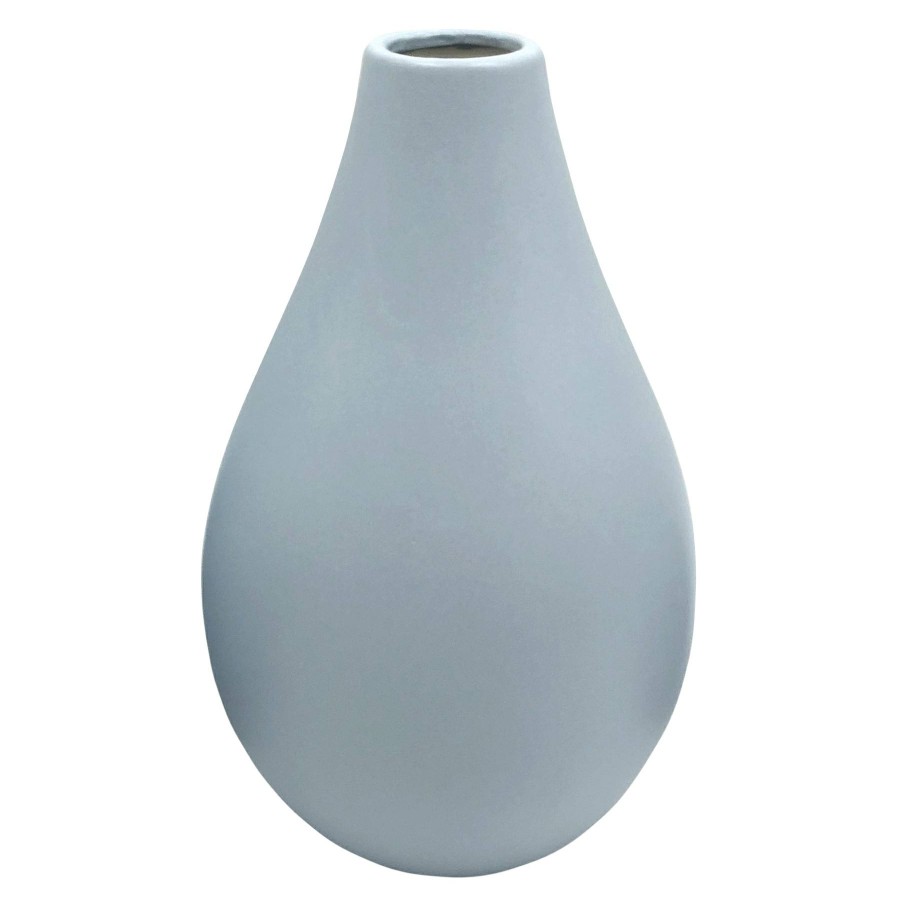 Home Accents * | Light Blue Ceramic Vase, 9 Outlet Sale