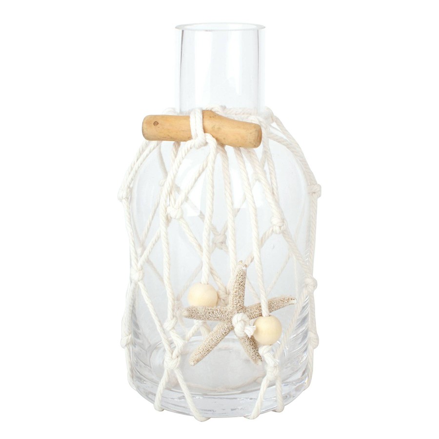 Home Accents * | Ty Pennington Netted Clear Glass Vase, 8 Limited Edition