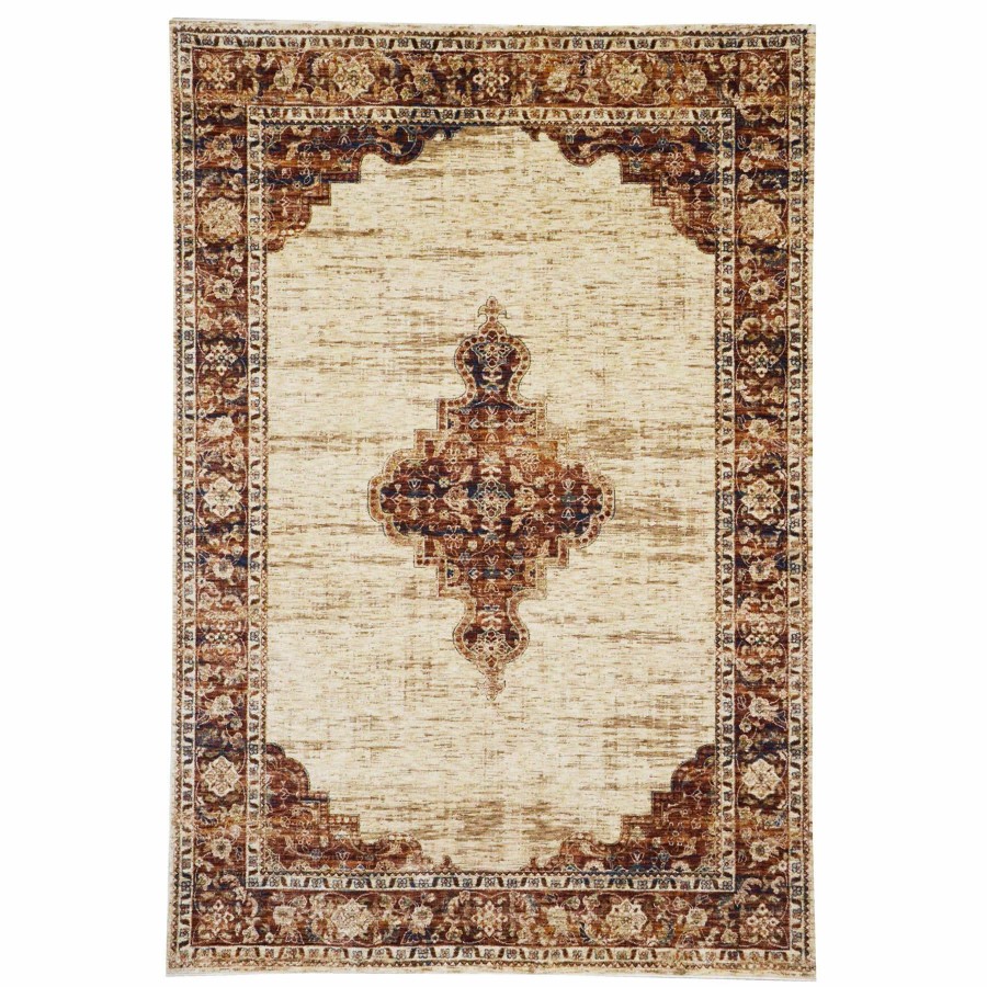 Rugs & Curtains * | (B510) Red Traditional Open Medallion Area Rug, 8 10 Discount