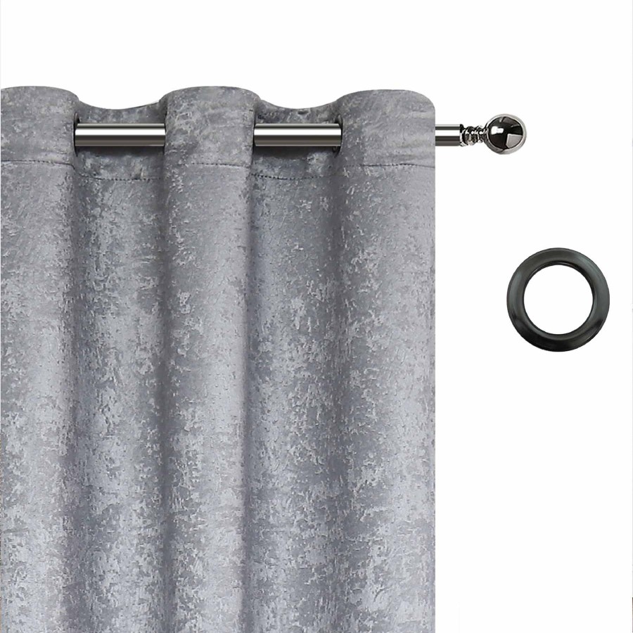 Rugs & Curtains * | Istanbul 76X84 Embossed Bo Grmt Pnl Pair Grey Good Quality