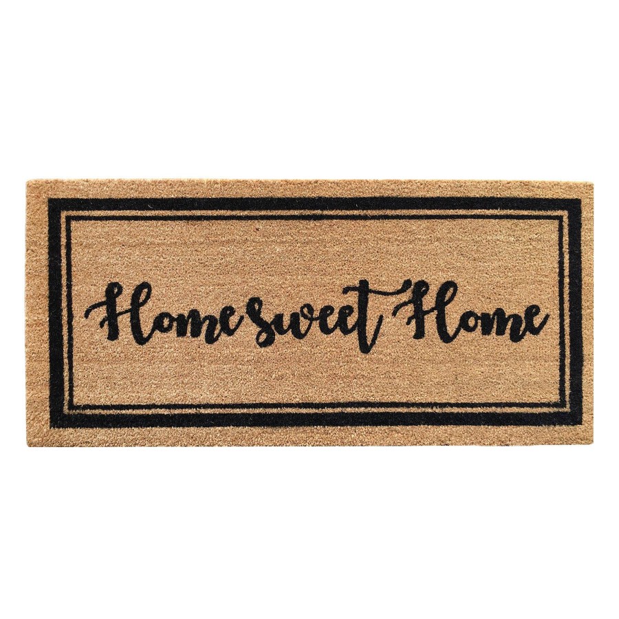 Rugs & Curtains * | Home Sweet Home Coir Mat, 22 47 Classical Style