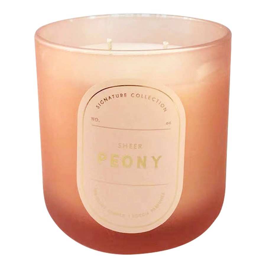 D Cor & Pillows * | 2-Wick Sheer Peony Scented Jar Candle, 12.5Oz Reduction In Price