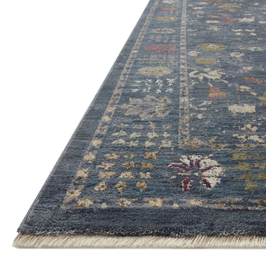 Rugs & Curtains * | (A475) Grace Mitchell Jewel Blue Floral Runner, 3 8 Exceptional Design