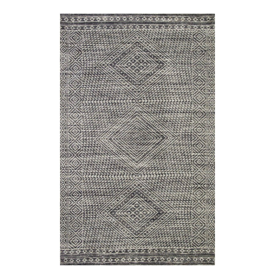 Rugs & Curtains * | (B720) Lola Grey Diamond Design Area Rug, 5 7 Reduction In Price