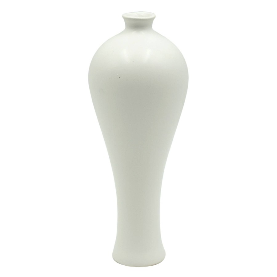 Home Accents * | White Ceramic Vase, 6.5 New Collections