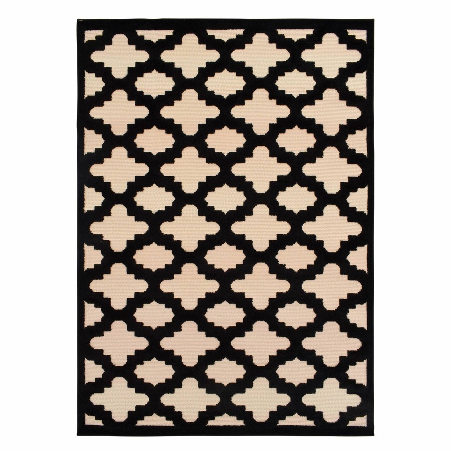 Rugs & Curtains * | Torino Black Trellis Indoor & Outdoor Area Rug, 5 7 Lower Prices