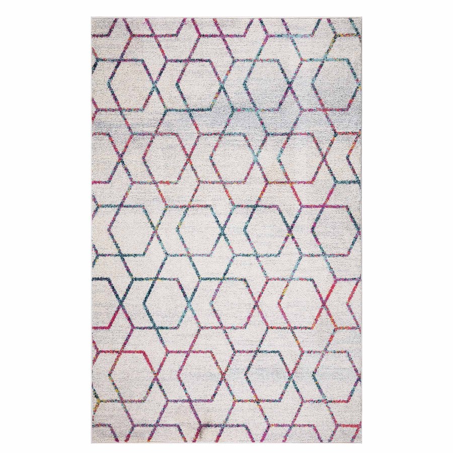 Rugs & Curtains * | (D457) Savannah Multi-Colored Geometric Area Rug, 5 7 Fire Sale